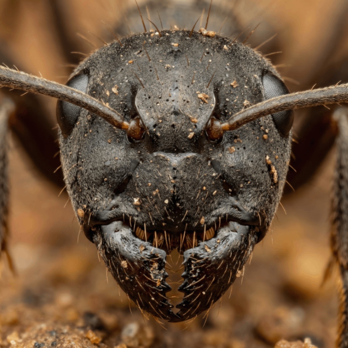 Ultra-Macro Ant Face Hyperrealism AI Prompt