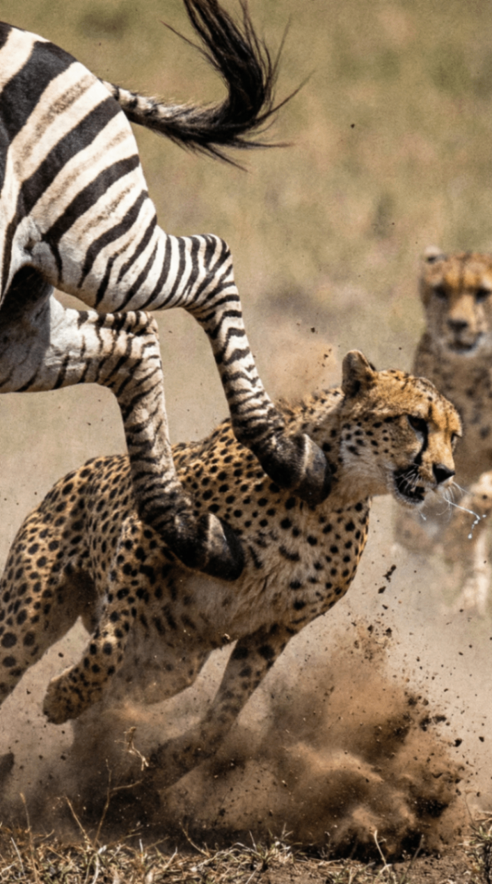 Wild Moment: Zebra Counterattack AI Prompt
