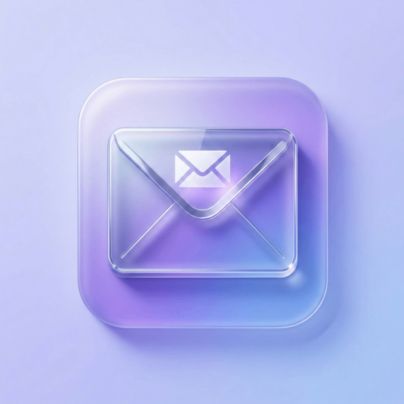 Glassmorphism Mail Icon AI Prompt