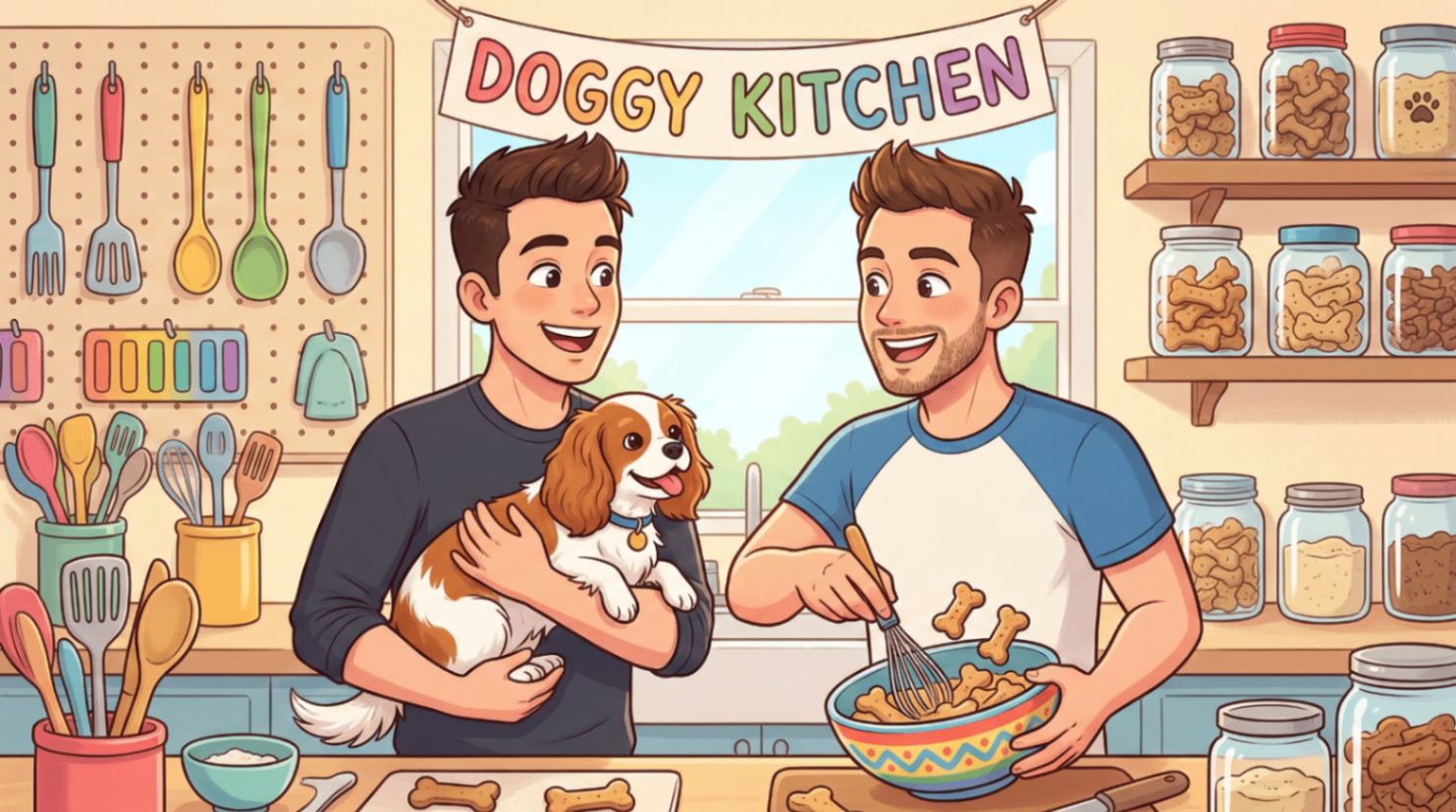 Dog Cooking YouTuber Channel Background AI Prompt