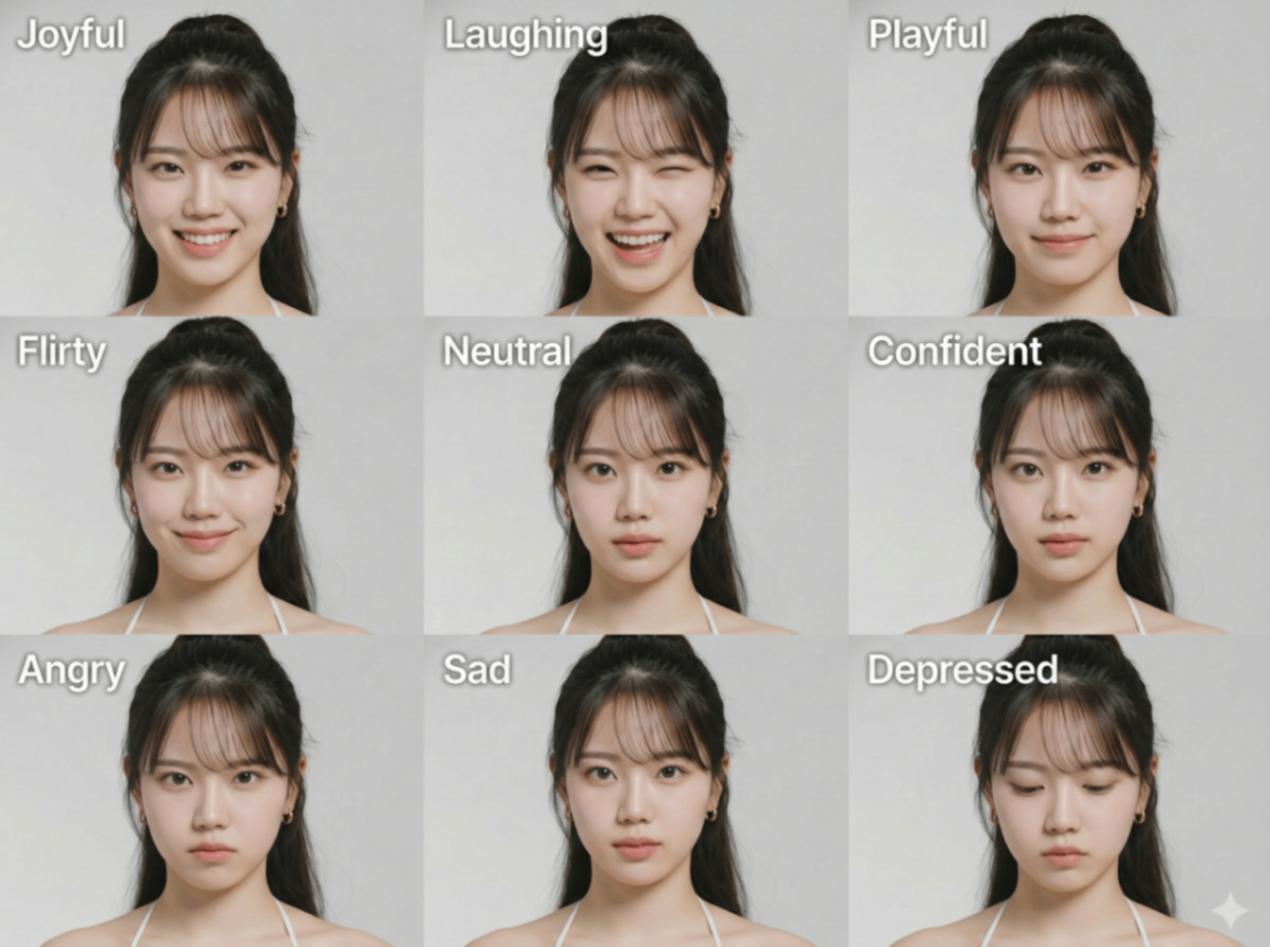 Surrealist 3x3 Expression Grid AI Prompt